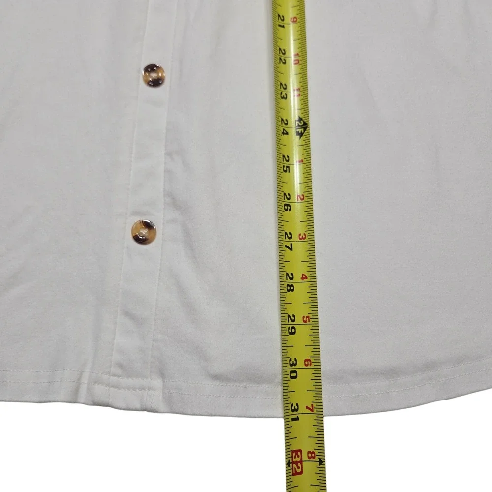 Greatchy Dress Girls L 10-12 White Cold Shoulder Ruffle Button Front Cottagecore
